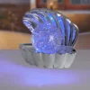 lámpara de mesa LED Shelly, color cromado, plástico, 18 cm, RGB