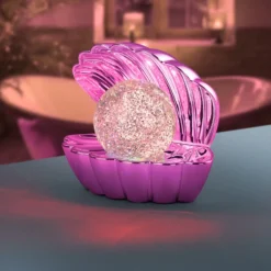 Lámpara de mesa LED Shelly, rosa, plástico, 18 cm, RGB