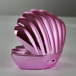 Lámpara de mesa LED Shelly, rosa, plástico, 18 cm, RGB