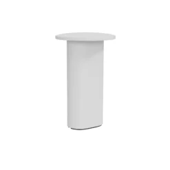 lámpara de mesa LED Solae de Fritz Hansen, blanca, aluminio, IP44