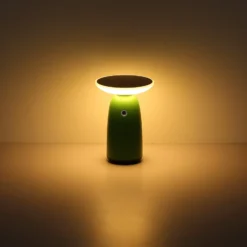Lámpara de mesa LED solar 36625, blanca, metal, 23 cm, atenuable