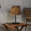 Lámpara de mesa LED solar Cesta 48cm marrón/negro plástico/metal