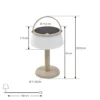 Lámpara de mesa LED solar Lindby Mikkel, beige, atenuable, 7 cm