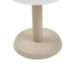 Lámpara de mesa LED solar Lindby Mikkel, beige, atenuable, 7 cm