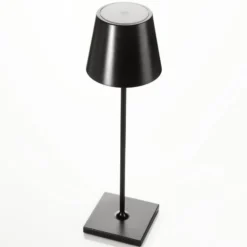 Lámpara de mesa LED Toc cargador USB, IP54, negro