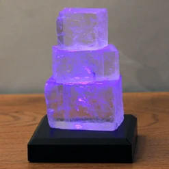 Lámpara de mesa LED Torre de Halita con baterías