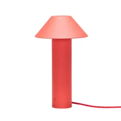 Lámpara de mesa LED Tower, roja, altura 32 cm, metal