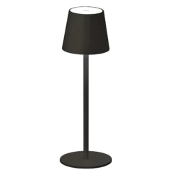 Lámpara de mesa LED Tropea con batería negro arena