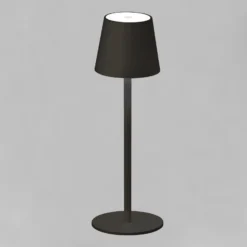 Lámpara de mesa LED Tropea con batería negro arena