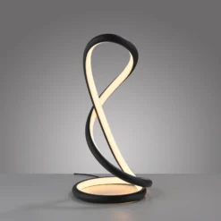 Lámpara de mesa LED Twist de Paul Neuhaus, negra, altura 42 cm