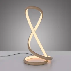Lámpara de mesa LED Twist de Paul Neuhaus, color arena, altura 42 cm