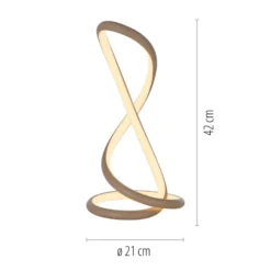 Lámpara de mesa LED Twist de Paul Neuhaus, color arena, altura 42 cm