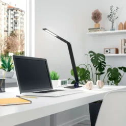 Lámpara de mesa LED Wasp, atenuador táctil, negro