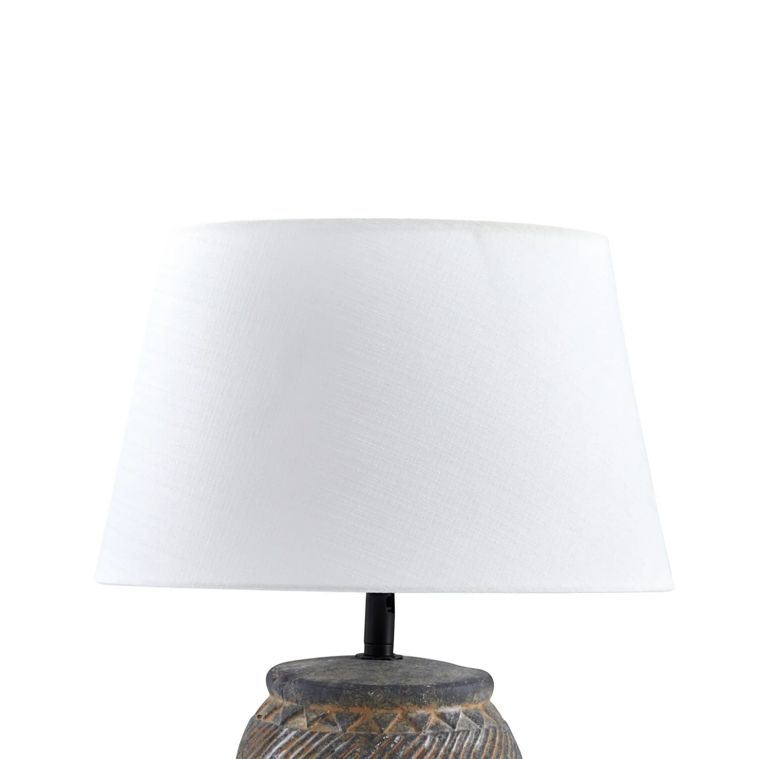 Lámpara de mesa Lindby Aelith, Ø 30 cm, gris, cerámica, E27