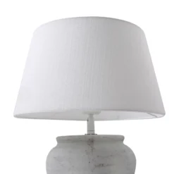 Lámpara de mesa Lindby Aelith, Ø 30 cm, blanca, cerámica, E27