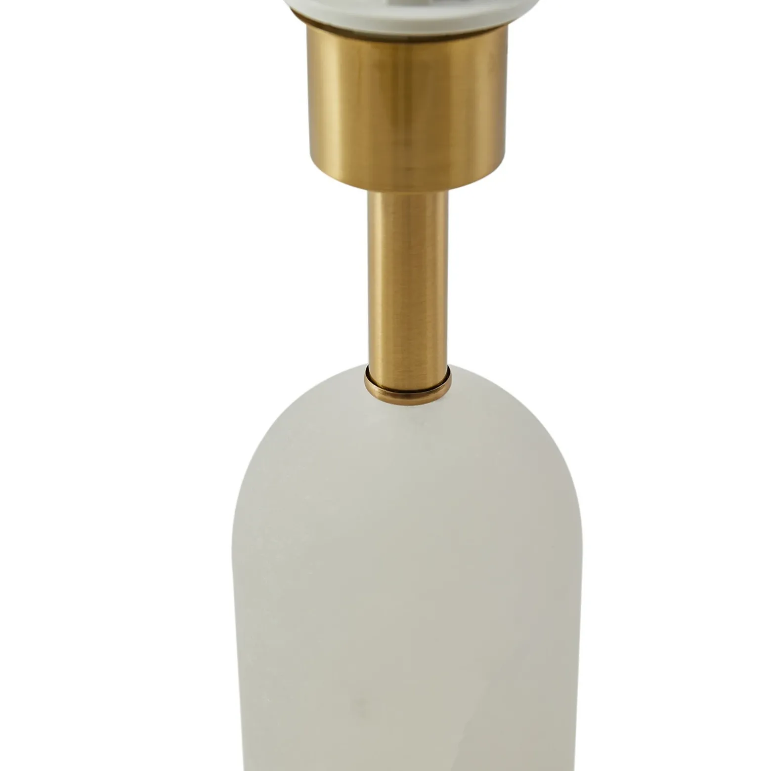 Lámpara de mesa Lindby alabastro, blanco/oro, Ø 30 cm, mármol, E27