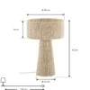 Lámpara de mesa Lindby Anuva, altura 42 cm, papel, beige, E27