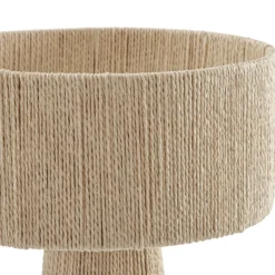 Lámpara de mesa Lindby Anuva, altura 42 cm, papel, beige, E27