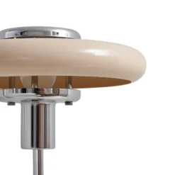 Lámpara de mesa Lindby Branford, retro, beige, metal/travertino