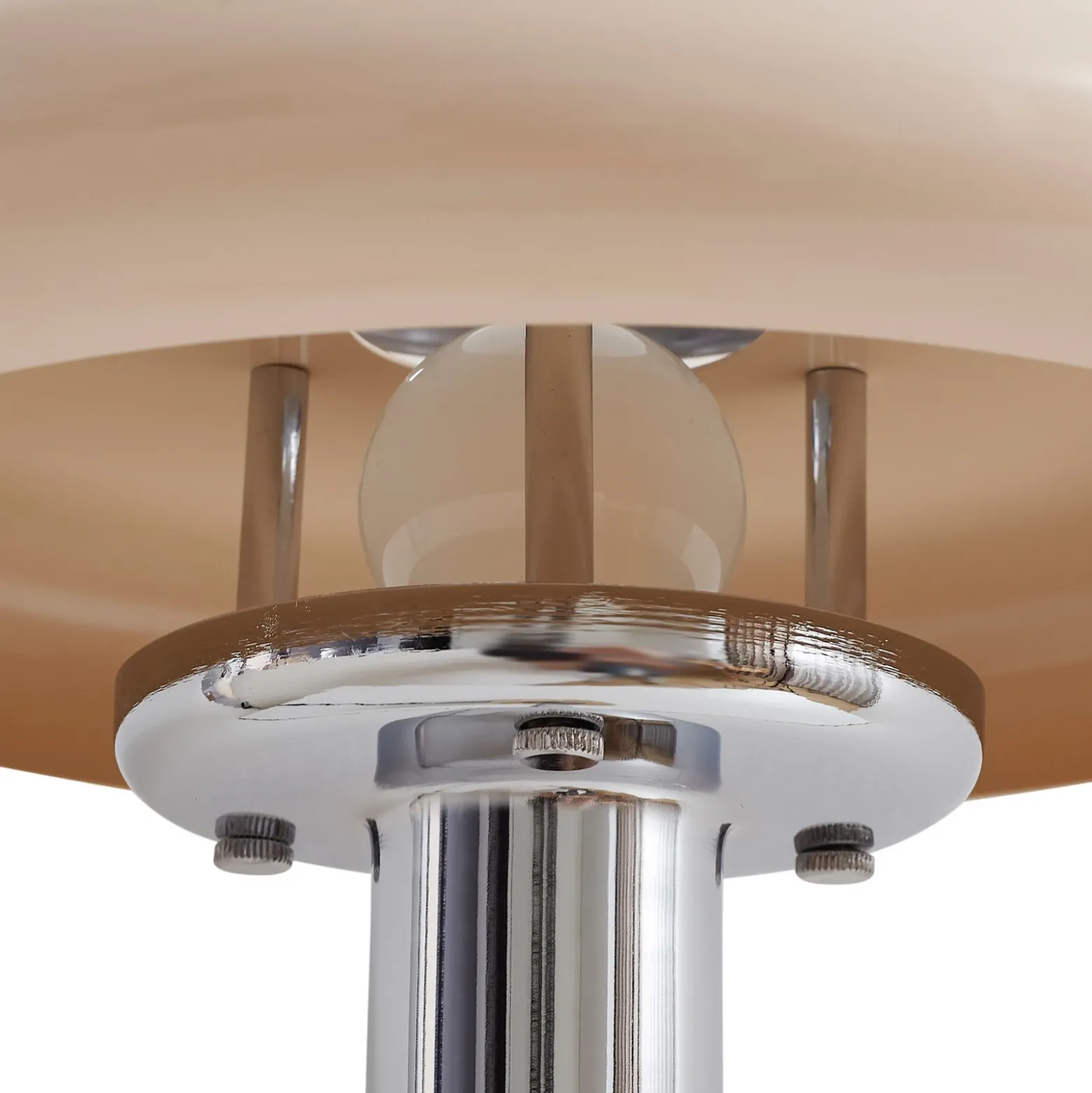 Lámpara de mesa Lindby Branford, retro, beige, metal/travertino