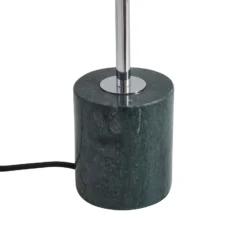 Lámpara de mesa Lindby Branford, retro, verde, metal/mármol