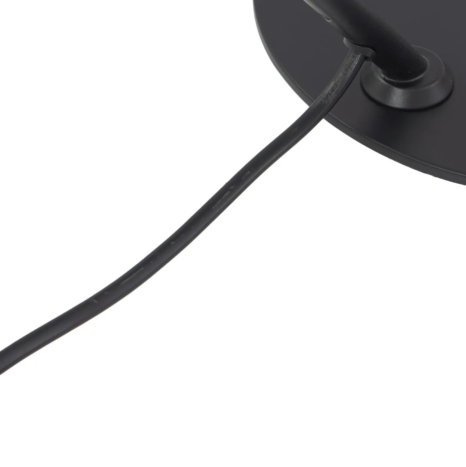 Lámpara de mesa Lindby Corali, negra, metal, altura 64cm