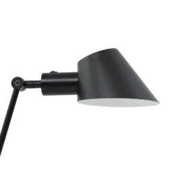Lámpara de mesa Lindby Corali, negra, metal, altura 64cm