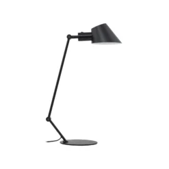 Lámpara de mesa Lindby Corali, negra, metal, altura 64cm