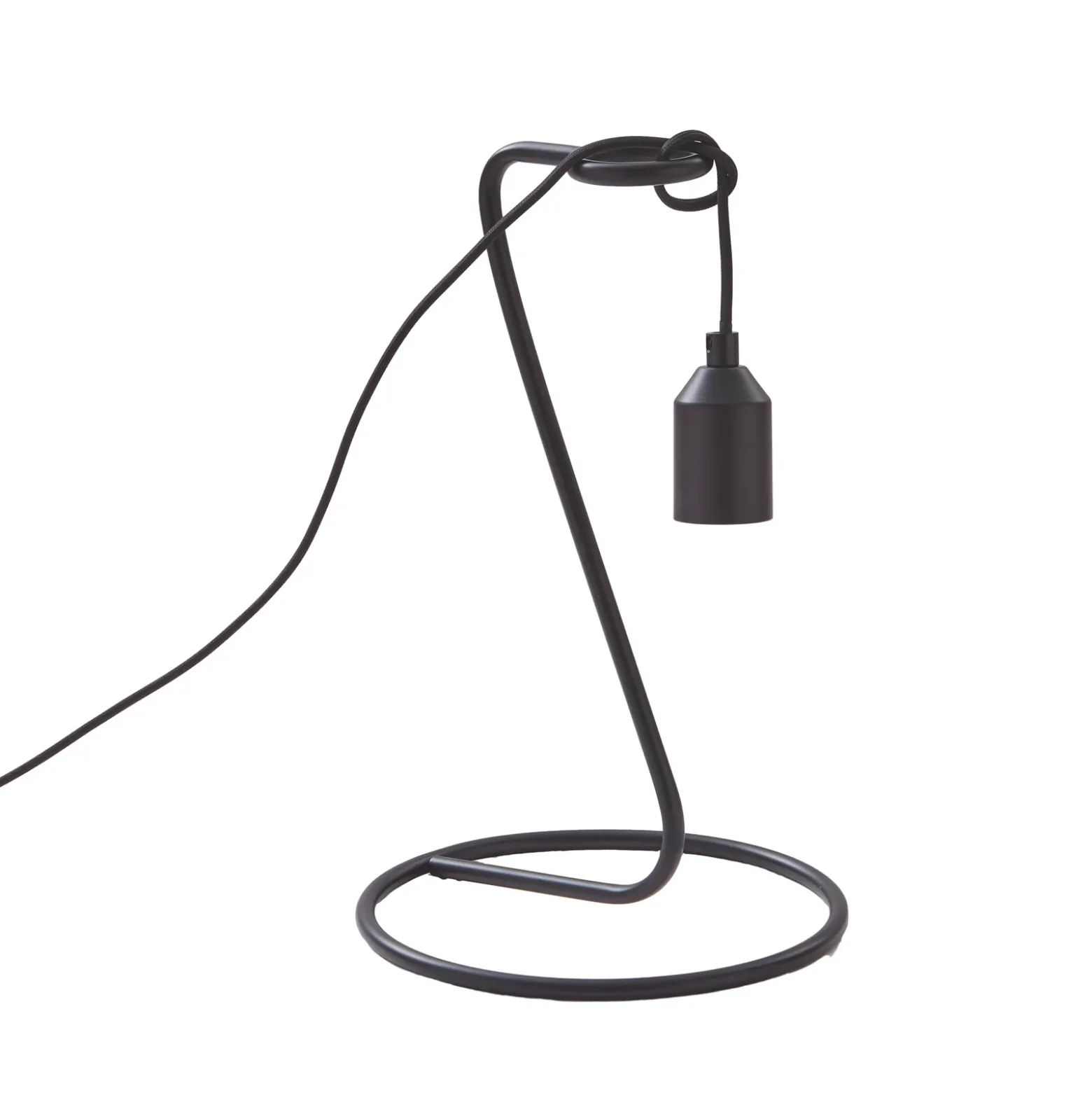 Lámpara de mesa Lindby Elira, negra, metal, 35 cm de altura, ES27