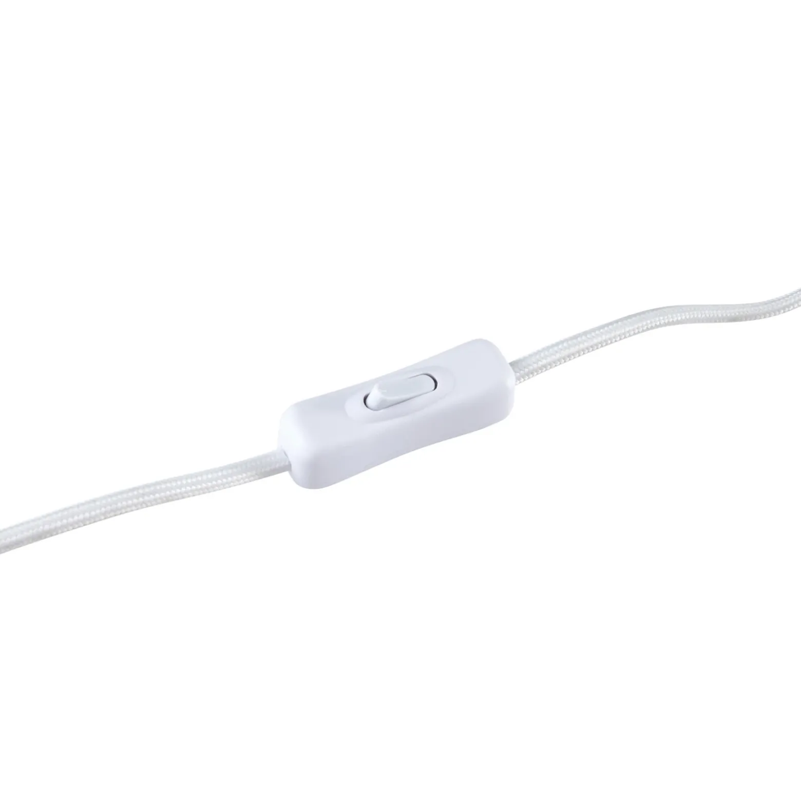 Lámpara de mesa Lindby Eryndor, blanca, textil, Ø 30 cm, E27