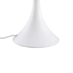 Lámpara de mesa Lindby Eryndor, blanca, textil, Ø 30 cm, E27