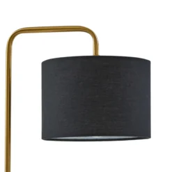 Lámpara de mesa Lindby Hillary, negro/oro, mármol, 49 cm