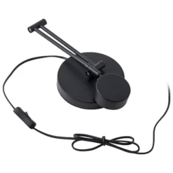 Lámpara de mesa Lindby Jyla, 36 cm, negro mate, GX53, flexible
