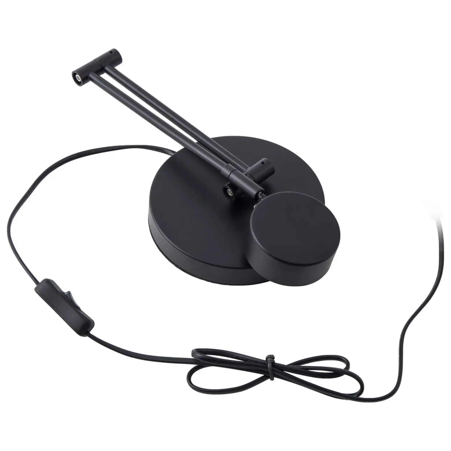 Lámpara de mesa Lindby Jyla, 36 cm, negro mate, GX53, flexible