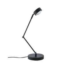 Lámpara de mesa Lindby Jyla, 36 cm, negro mate, GX53, flexible