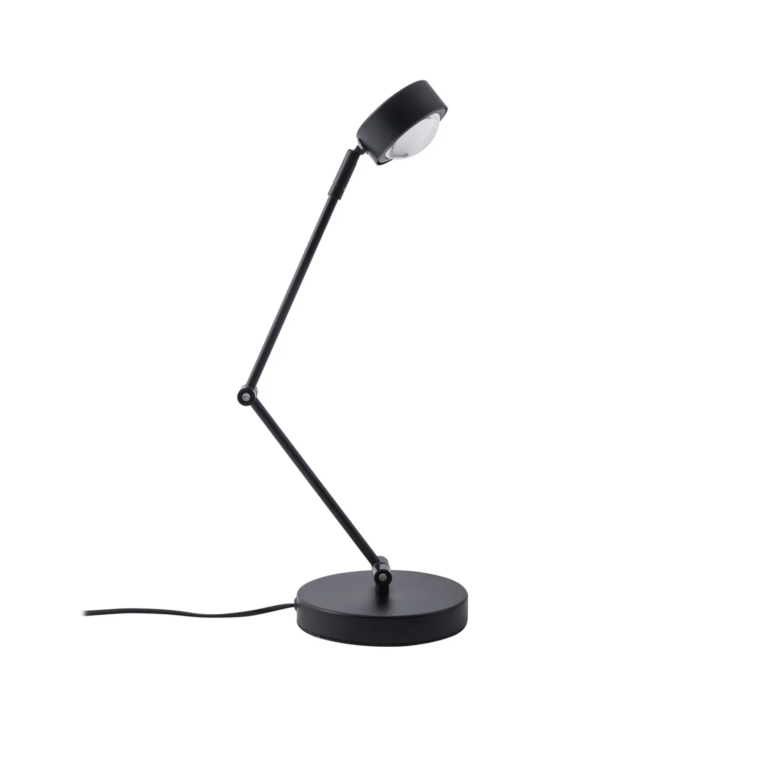 Lámpara de mesa Lindby Jyla, 36 cm, negro mate, GX53, flexible