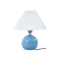 Lámpara de mesa Lindby Kerimi, cerámica, azul