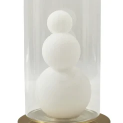 Lámpara de mesa Lindby Kupla, opal/claro, cristal, Ø 20 cm, G9