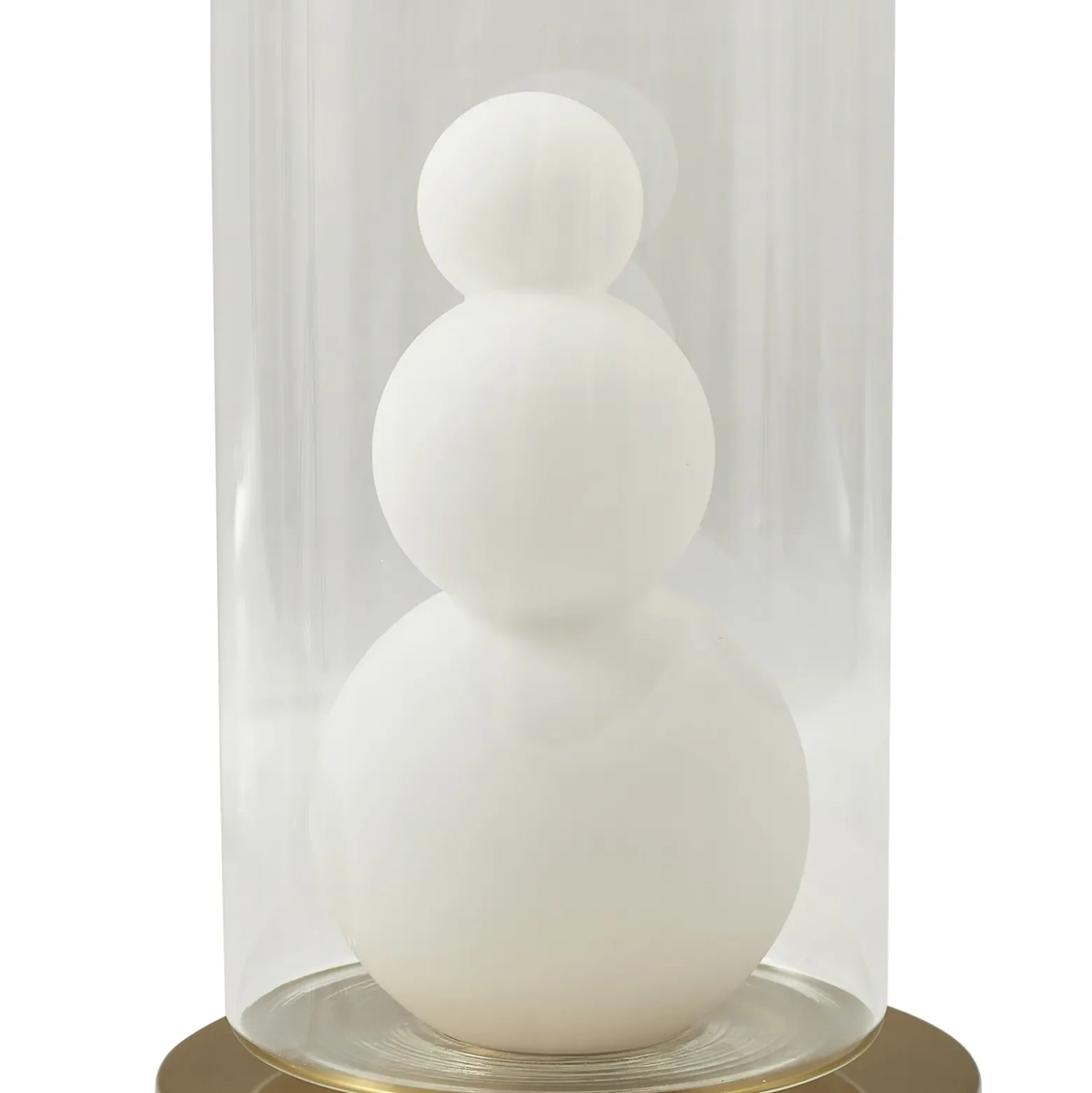 Lámpara de mesa Lindby Kupla, opal/claro, cristal, Ø 20 cm, G9