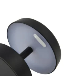 Lámpara de mesa Lindby LED recargable Nalani, 10 cm de altura, IP44, atenuable