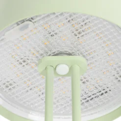 Lámpara de mesa Lindby LED recargable Janea TWIN, verde, metal