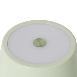 Lámpara de mesa Lindby LED recargable Janea TWIN, verde, metal