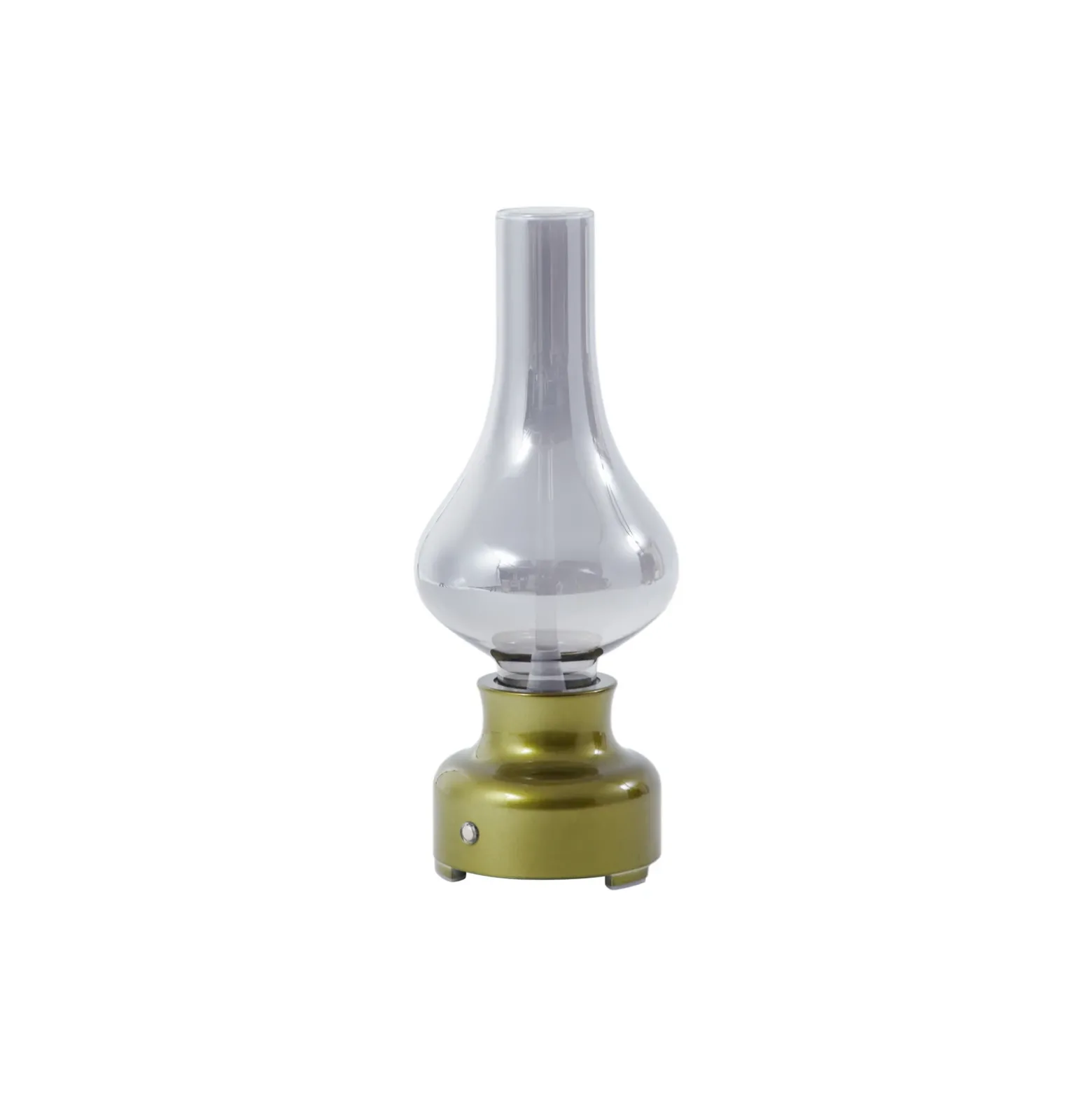 Lámpara de mesa Lindby LED recargable Maxentius, verde, cristal, atenuador