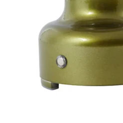 Lámpara de mesa Lindby LED recargable Maxentius, verde, cristal, atenuador