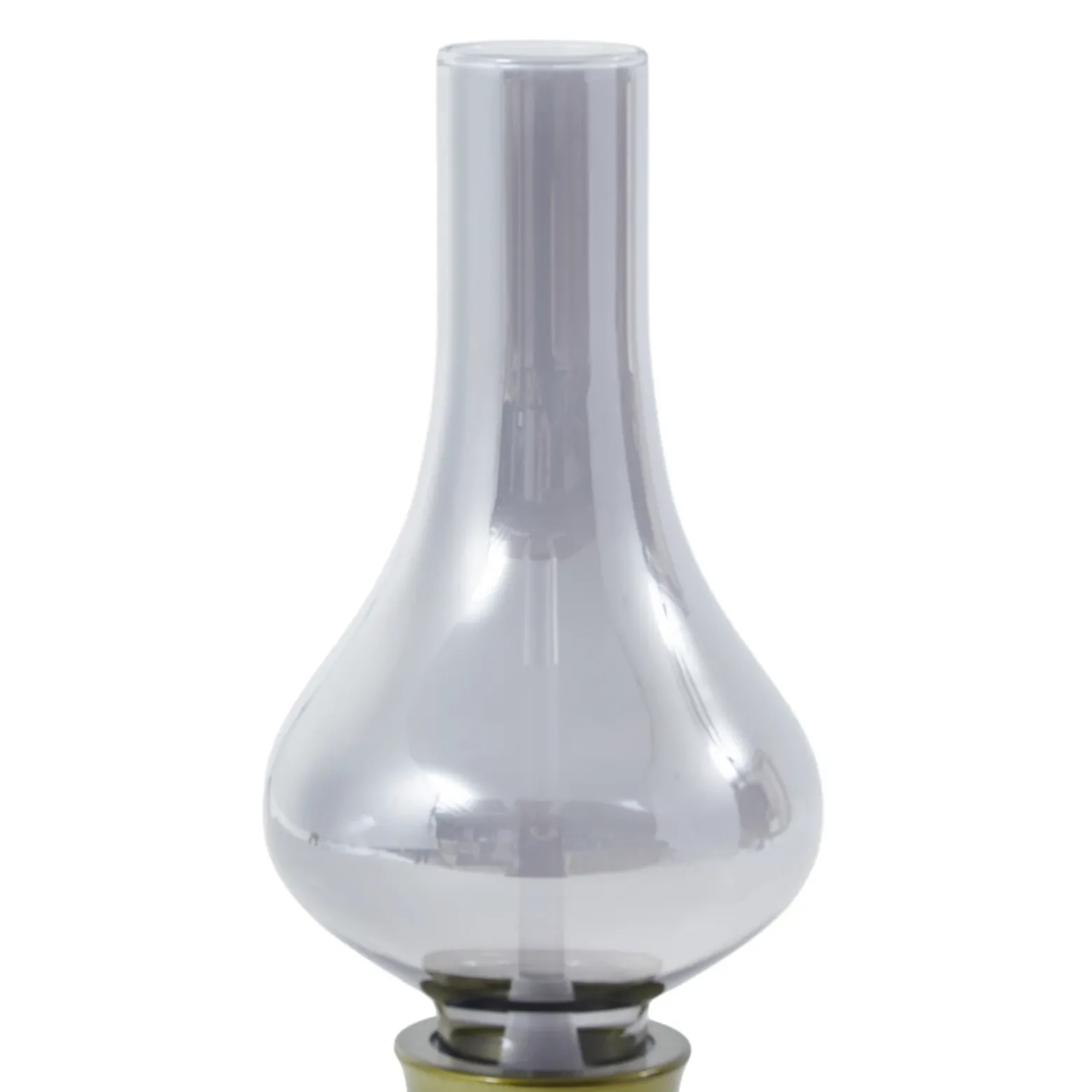 Lámpara de mesa Lindby LED recargable Maxentius, verde, cristal, atenuador
