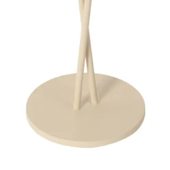 Lámpara de mesa Lindby LED recargable Janea, CRUZ, beige, metal