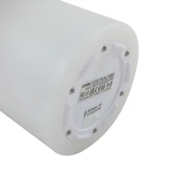 Lámpara de mesa Lindby LED recargable Kalina, negra/blanca, IP44