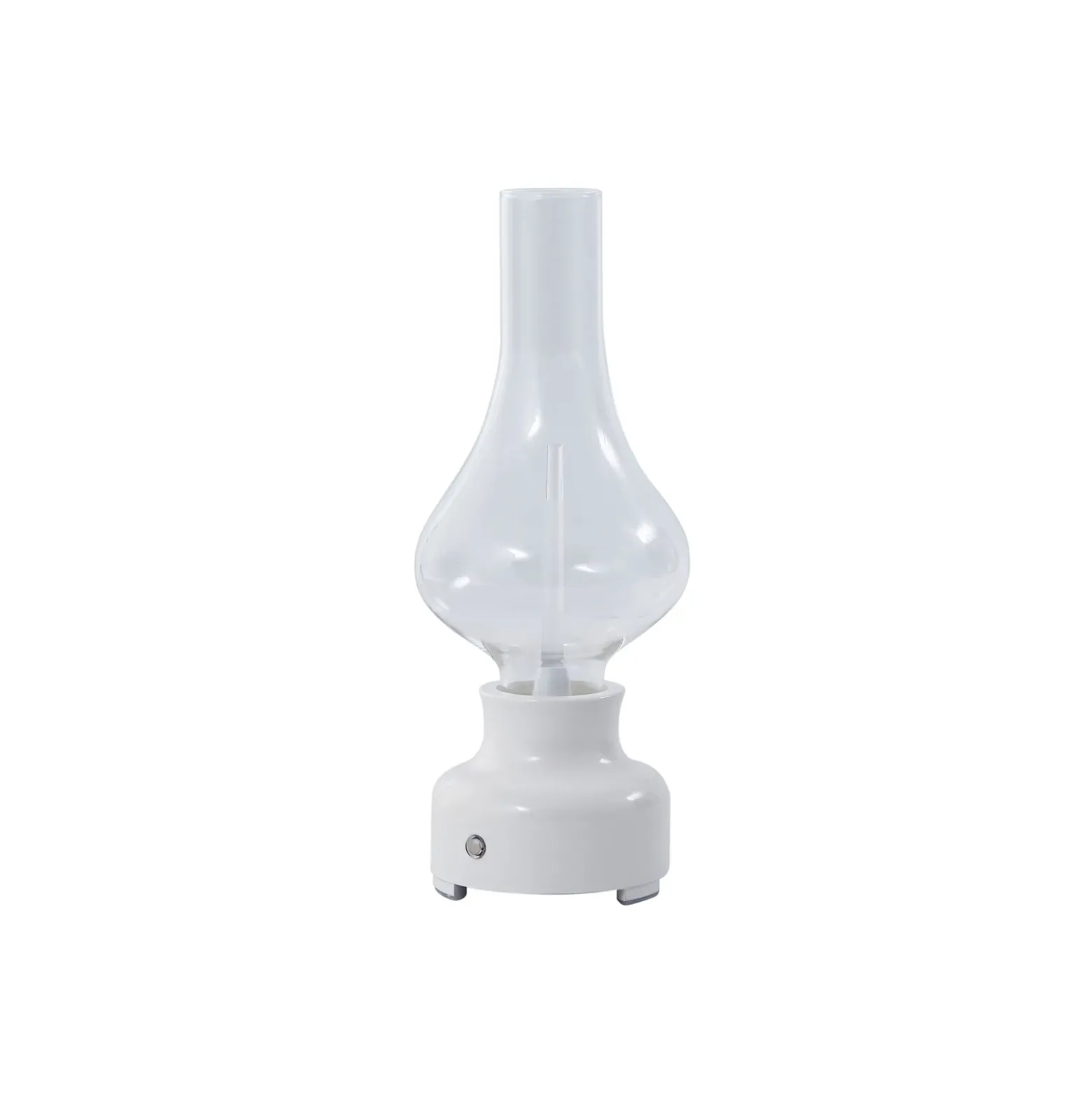Lámpara de mesa Lindby LED recargable Maxentius, crema, cristal, atenuador