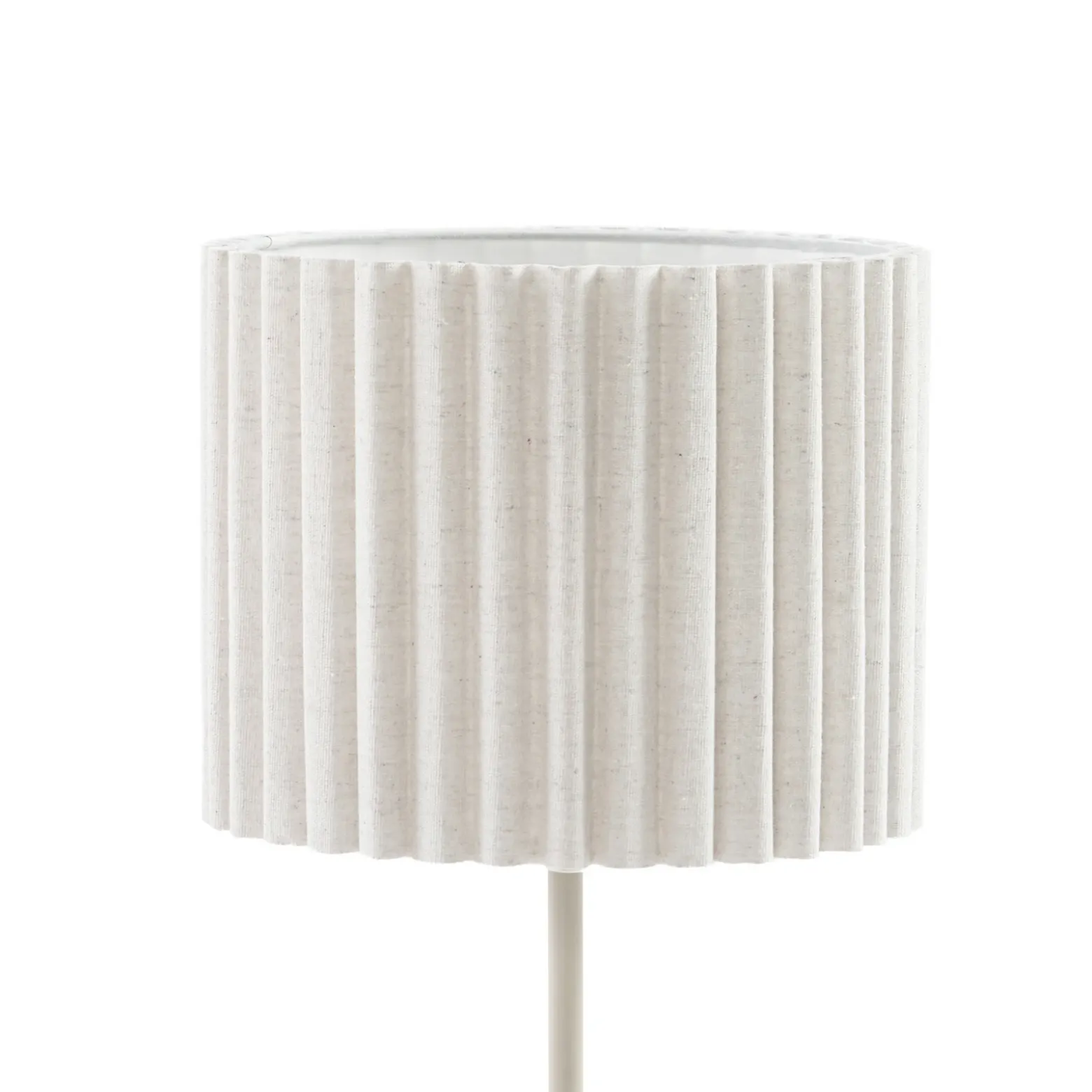 Lámpara de mesa Lindby Libbie, altura 45 cm, lino, color crema, casquillo E27