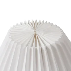 Lámpara de mesa Lindby Magali, blanca, papel, Ø 34 cm, E14